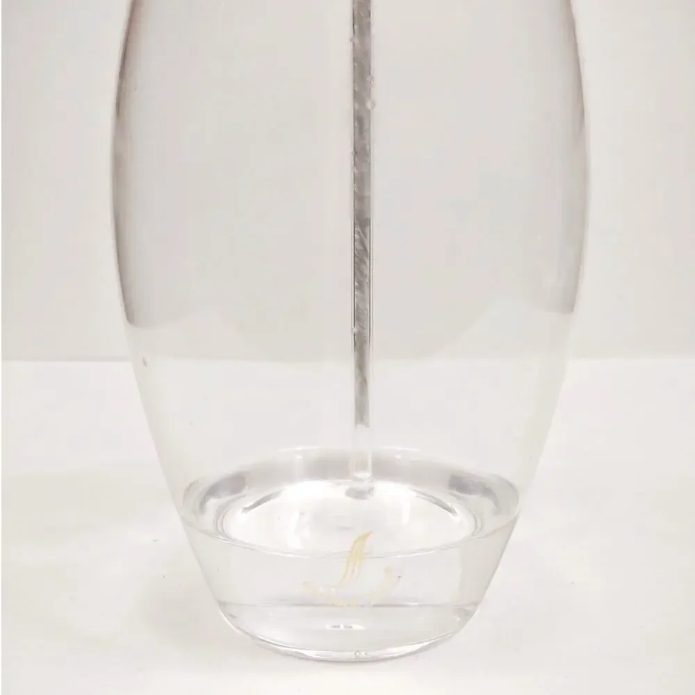 Flawless Stunning Firelight Art Glass Handblown Oil Candle Lamp Pod Table Light